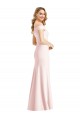 Sleeveless Pink Trumpet Off the Shoulder Formal Dress